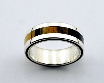 Ring 59,  wood rings, wood ring, wedding ring wood, wood wedding bands, wood engagement ring, unique engagement ring unique wedding ring,  wedding rings, precious wood, wood and silver , wood and gold,  designer wedding rings, designer wedding bands, Pierre vanherck