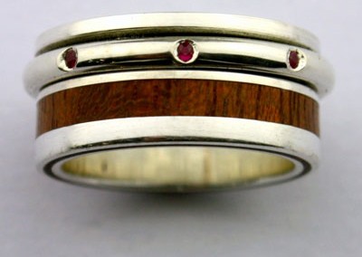 Ring 9, wedding rings, rings, precious wood, silver ,gold, designer rings, designer wedding rings, Pierre vanherck