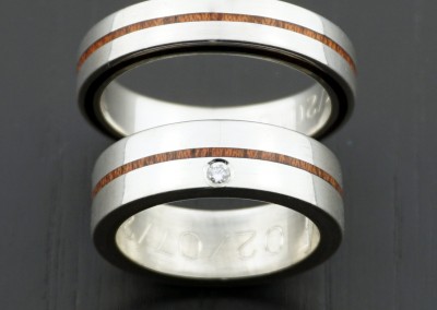 Ring 20, wedding rings, rings, precious wood, silver ,gold, designer rings, designer wedding rings, Pierre vanherck