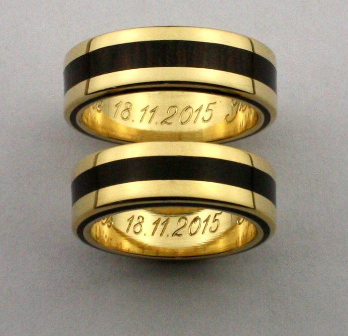 Ring 19, wedding rings, rings, precious wood, silver ,gold, designer rings, designer wedding rings, Pierre vanherck