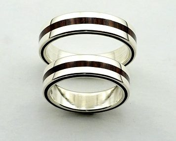 Ring 34, wedding rings, rings, precious wood, silver ,gold, designer rings, designer wedding rings, Pierre vanherck