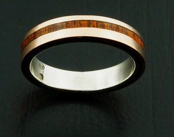 Ring 45, wedding rings, rings, precious wood, silver ,gold, designer rings, designer wedding rings, Pierre vanherck