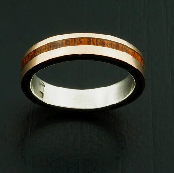 Ring 45, wedding rings, rings, precious wood, silver ,gold, designer rings, designer wedding rings, Pierre vanherck