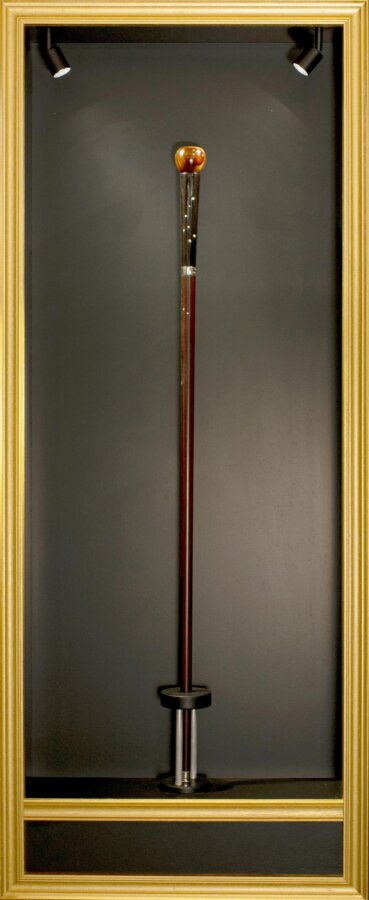 Destinée à être portée, elle sort de son cadre usuel pour entrer dans un autre cadre, celui de l’art. Cadre canne Constellation.