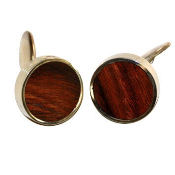 Cufflinks - precious wood - gold. Unique cufflinks created with precious wood and (18k) white gold or sterling silver. 