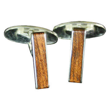 Cufflinks - Sterling Silver - wood. Unique cufflinks created with precious wood and 925/1000 sterling silver.
